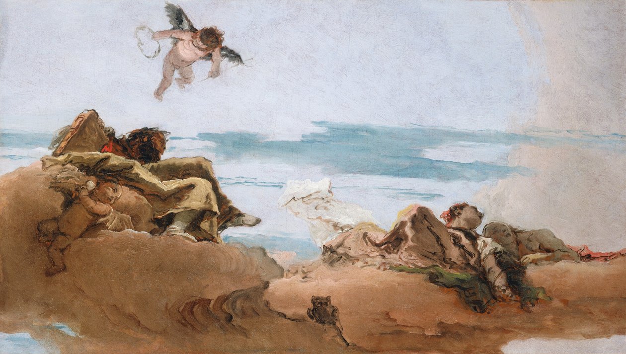 Estudio para un Techo con la Personificación del Consejo de Giovanni Battista Tiepolo