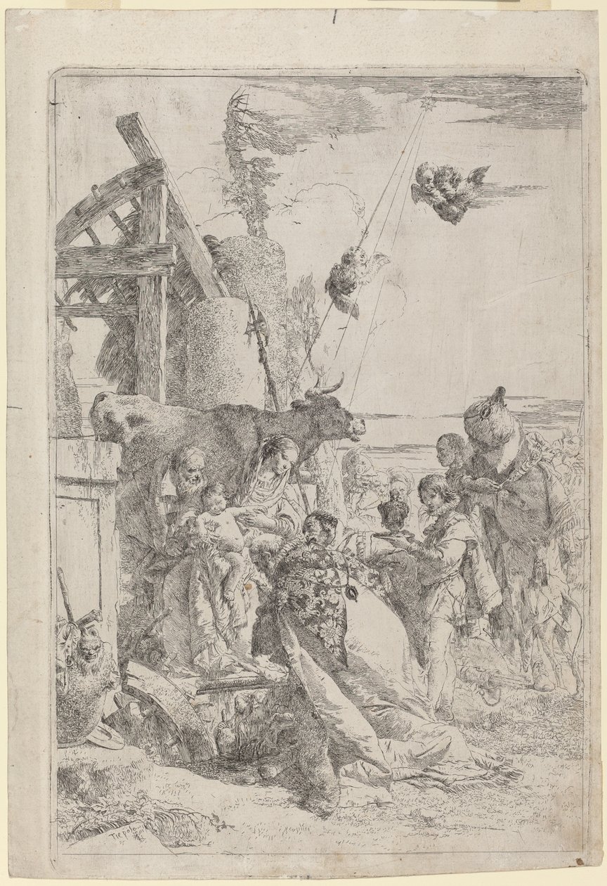 La adoración de los magos de Giovanni Battista Tiepolo