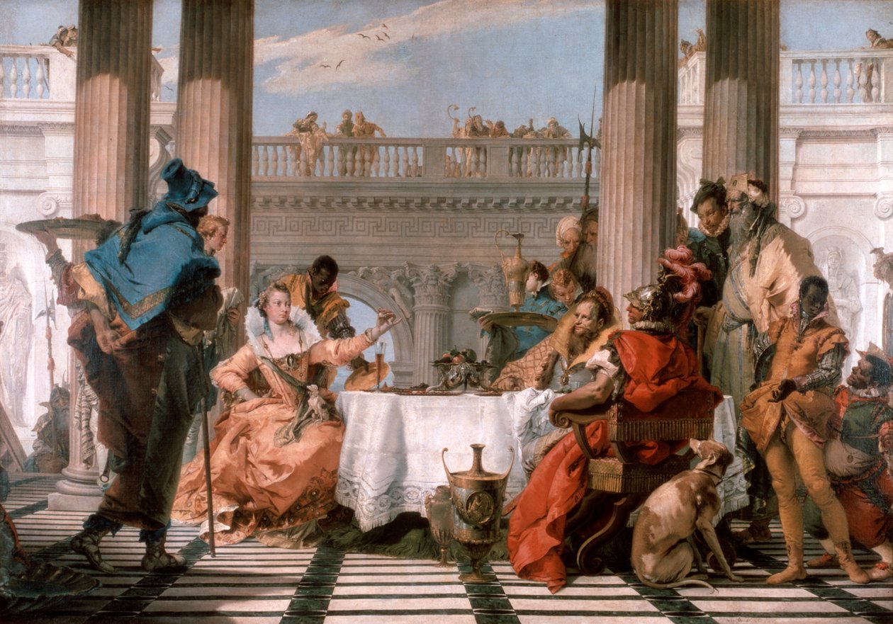 El Banquete de Cleopatra, 1743-1744 de Giovanni Battista Tiepolo