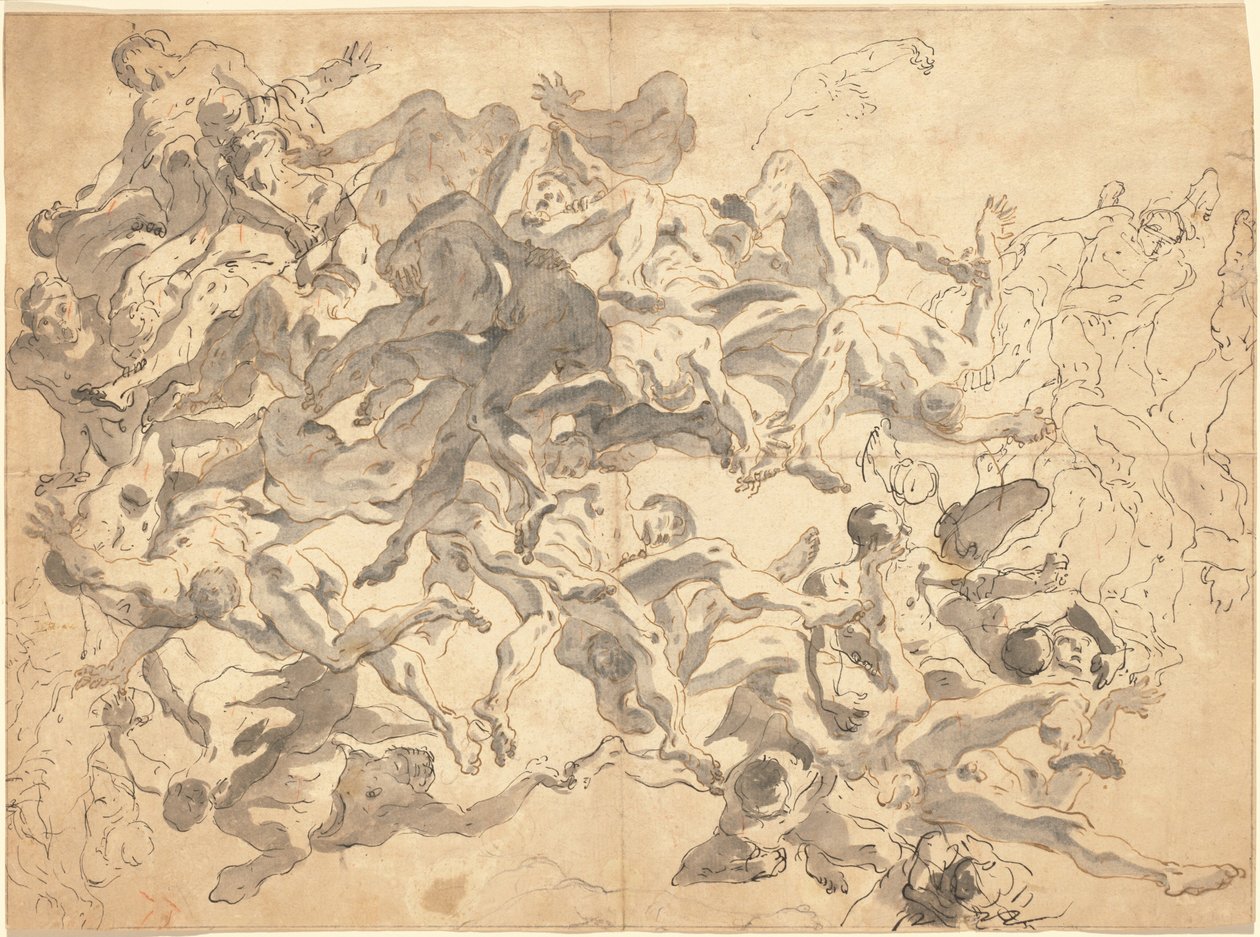 La caída de los ángeles rebeldes de Giovanni Battista Tiepolo