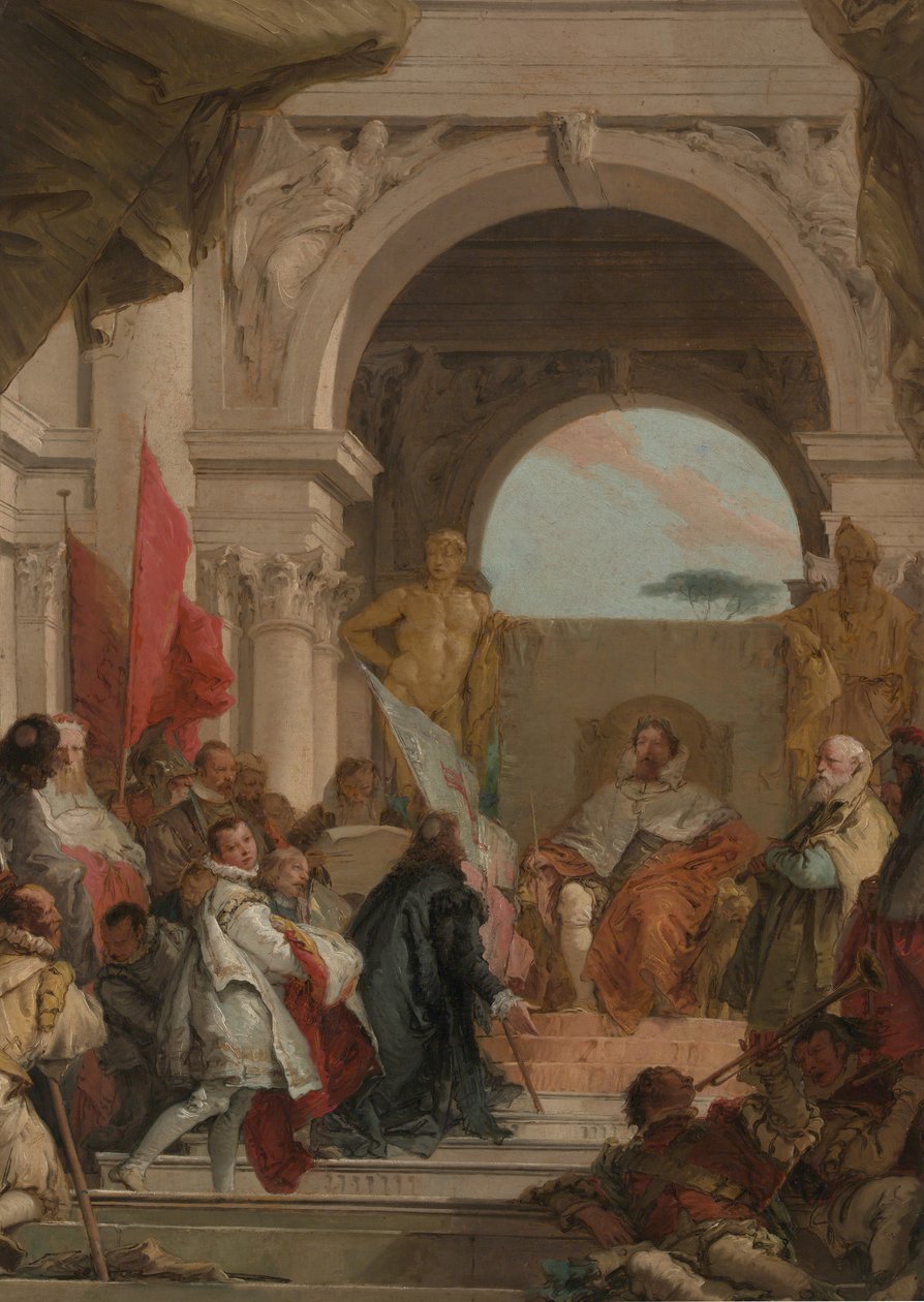 La Investidura del Obispo Harold como Duque de Franconia, ca. 1751-52 de Giovanni Battista Tiepolo