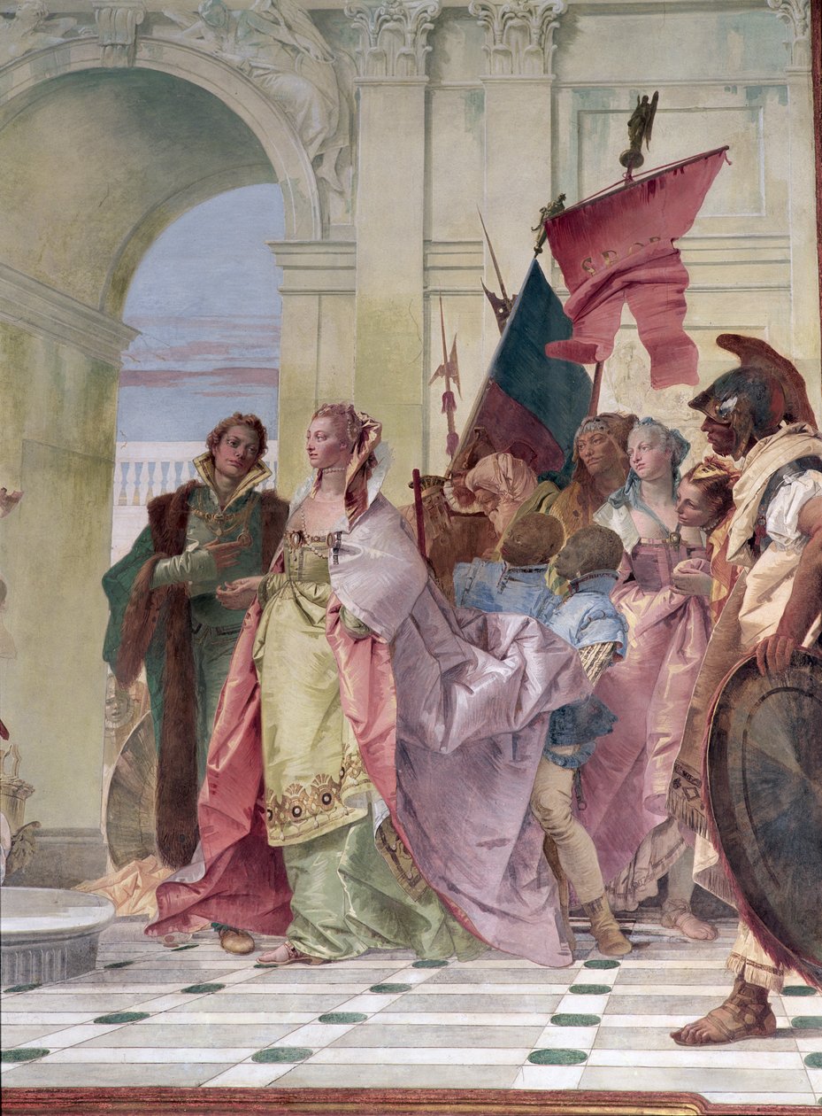 La magnanimidad de Escipión (detalle) de Giovanni Battista Tiepolo