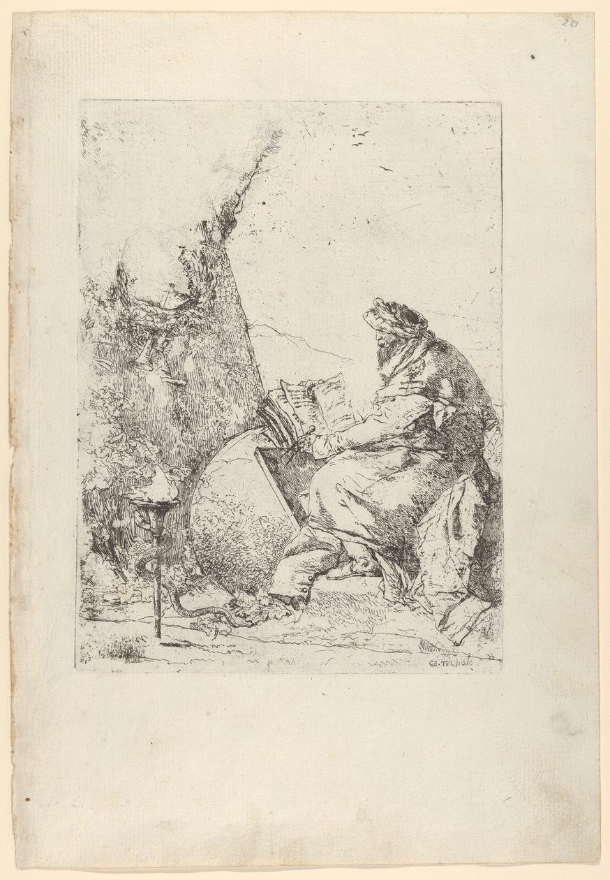 El Filósofo, de los Scherzi, ca. 1740 de Giovanni Battista Tiepolo