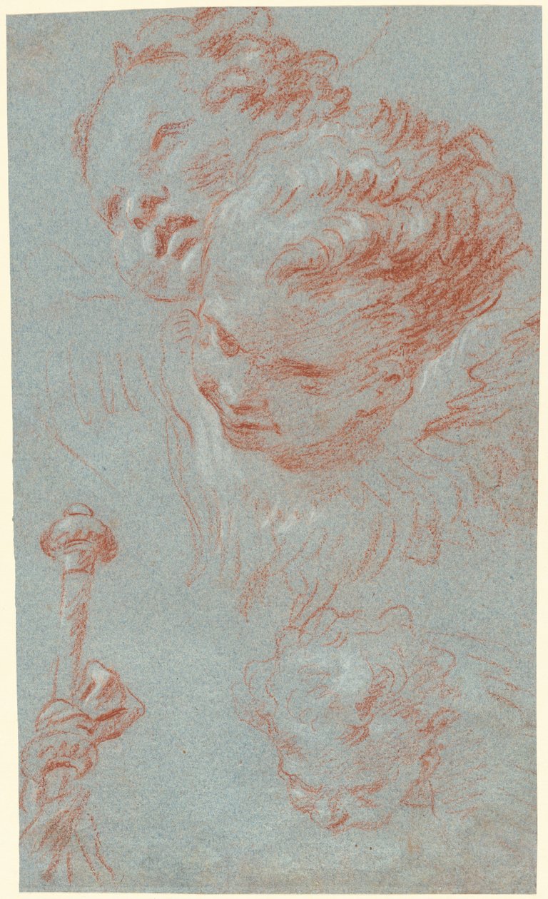 Tres Querubines y un Bastón con Lazo de Giovanni Battista Tiepolo