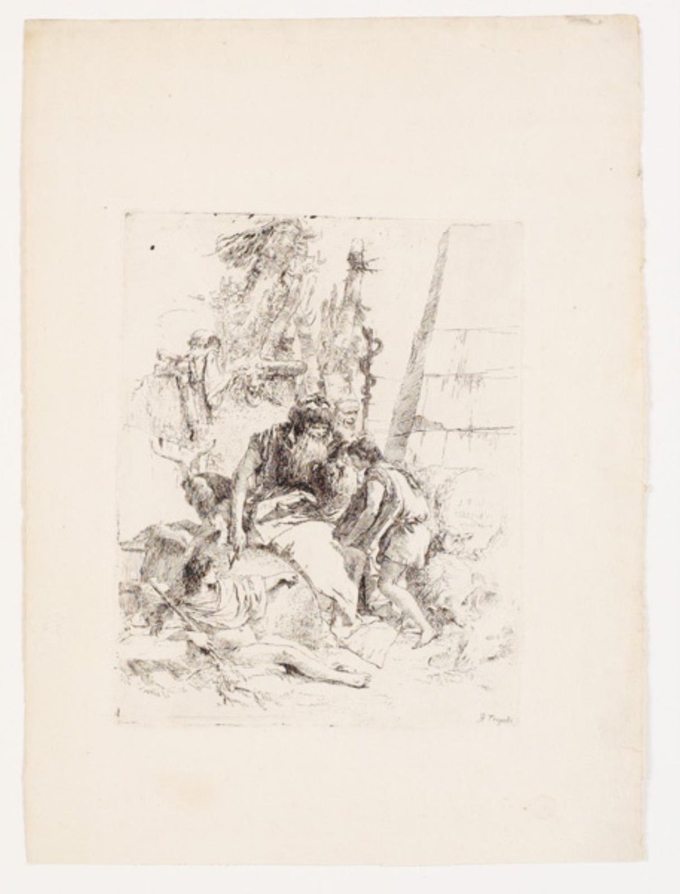 Dos Magos Sentados y dos Jóvenes de Giovanni Battista Tiepolo