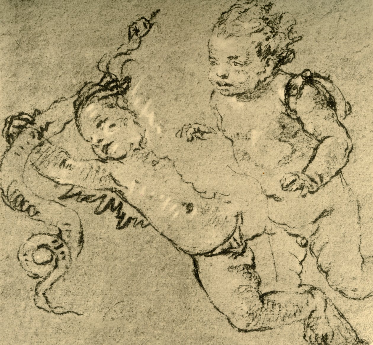 Dos Cupidos, c1752, 1928 de Giovanni Battista Tiepolo
