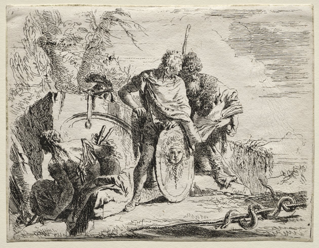 Varios caprichos: El astrólogo y el joven soldado de Giovanni Battista Tiepolo