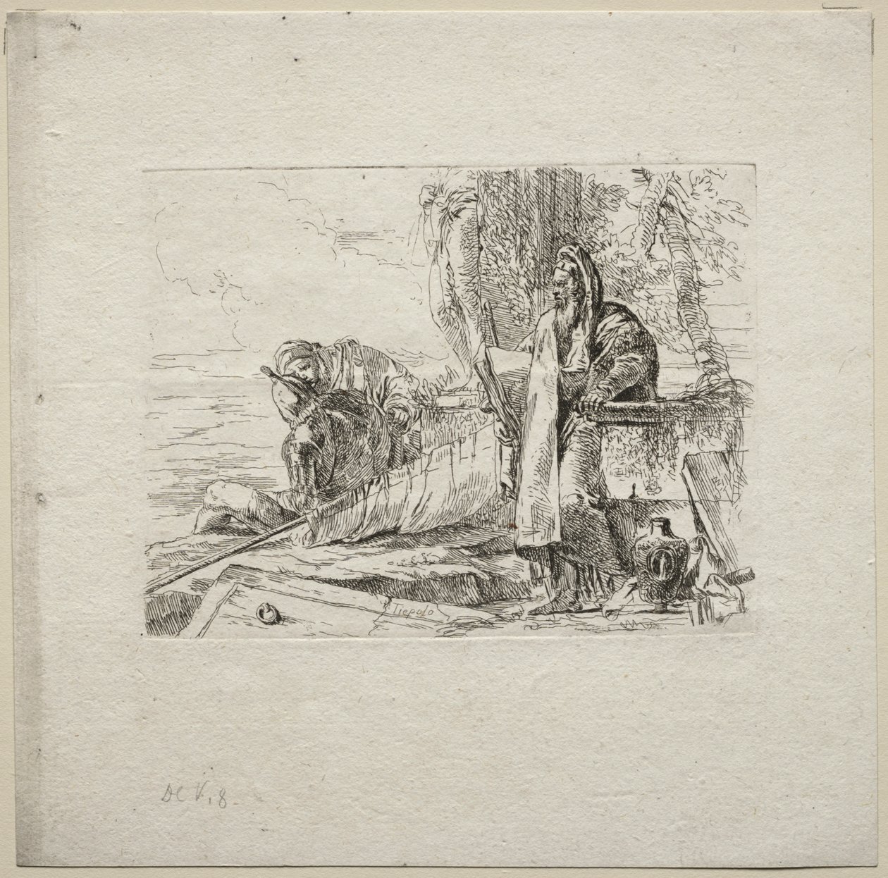 Varios caprichos: El filósofo de pie con libro de Giovanni Battista Tiepolo
