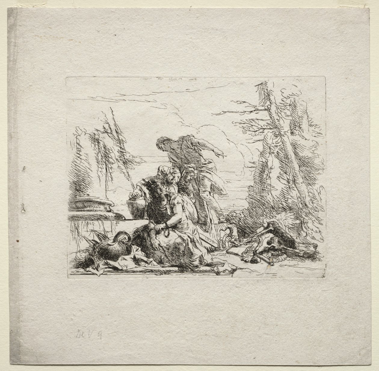 Varios caprichos: La mujer esposada de Giovanni Battista Tiepolo
