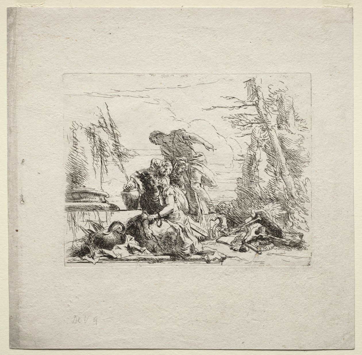 Varios caprichos: La mujer esposada, 1785 de Giovanni Battista Tiepolo