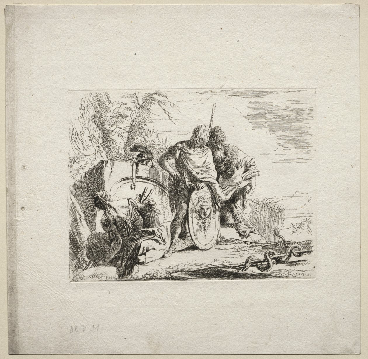 Caprichos varios: El joven soldado y el astrólogo de Giovanni Battista Tiepolo
