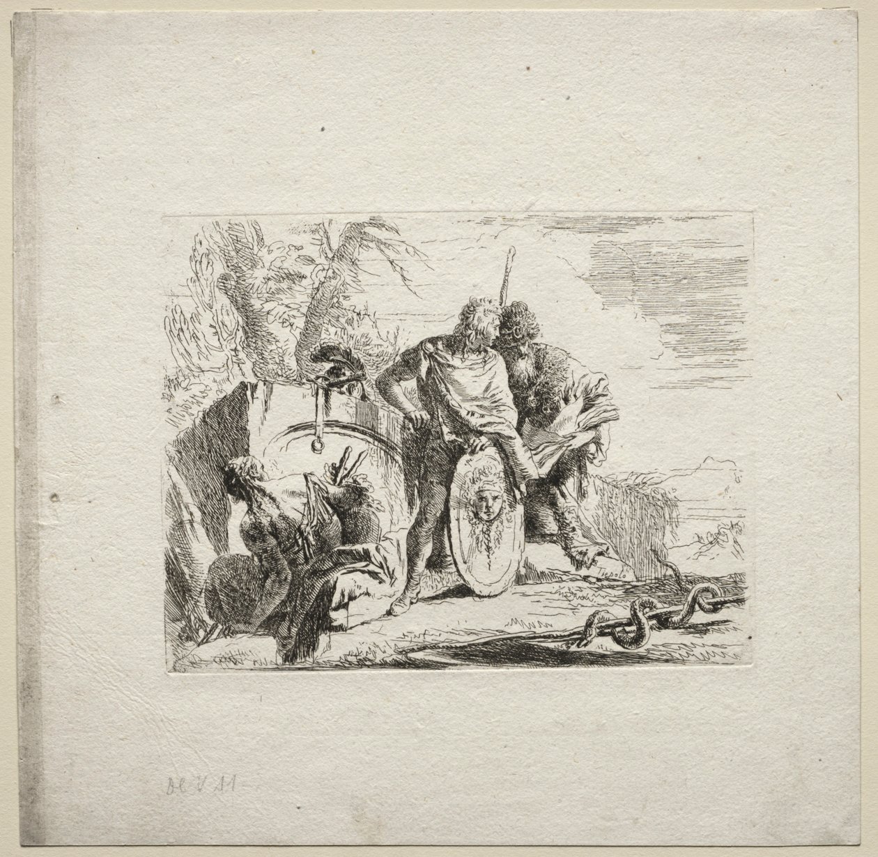Varios Caprichos: El joven soldado y el astrólogo, 1785 de Giovanni Battista Tiepolo