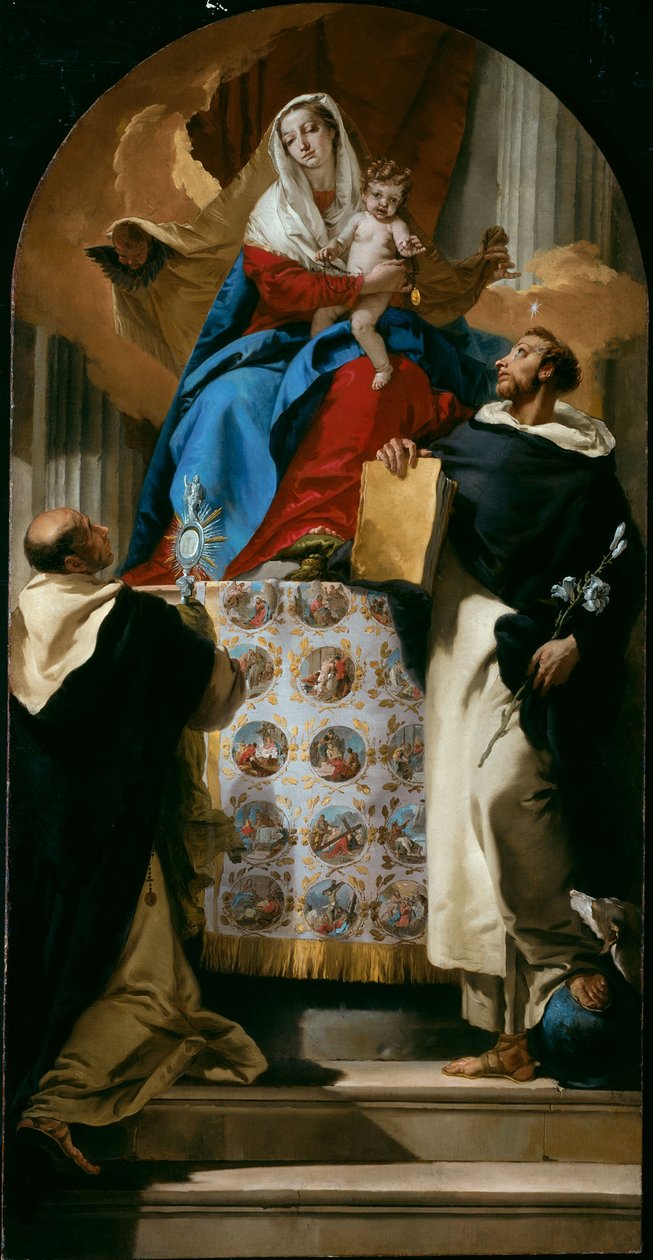 Virgen y Niño con los santos Domingo y Jacinto de Giovanni Battista Tiepolo