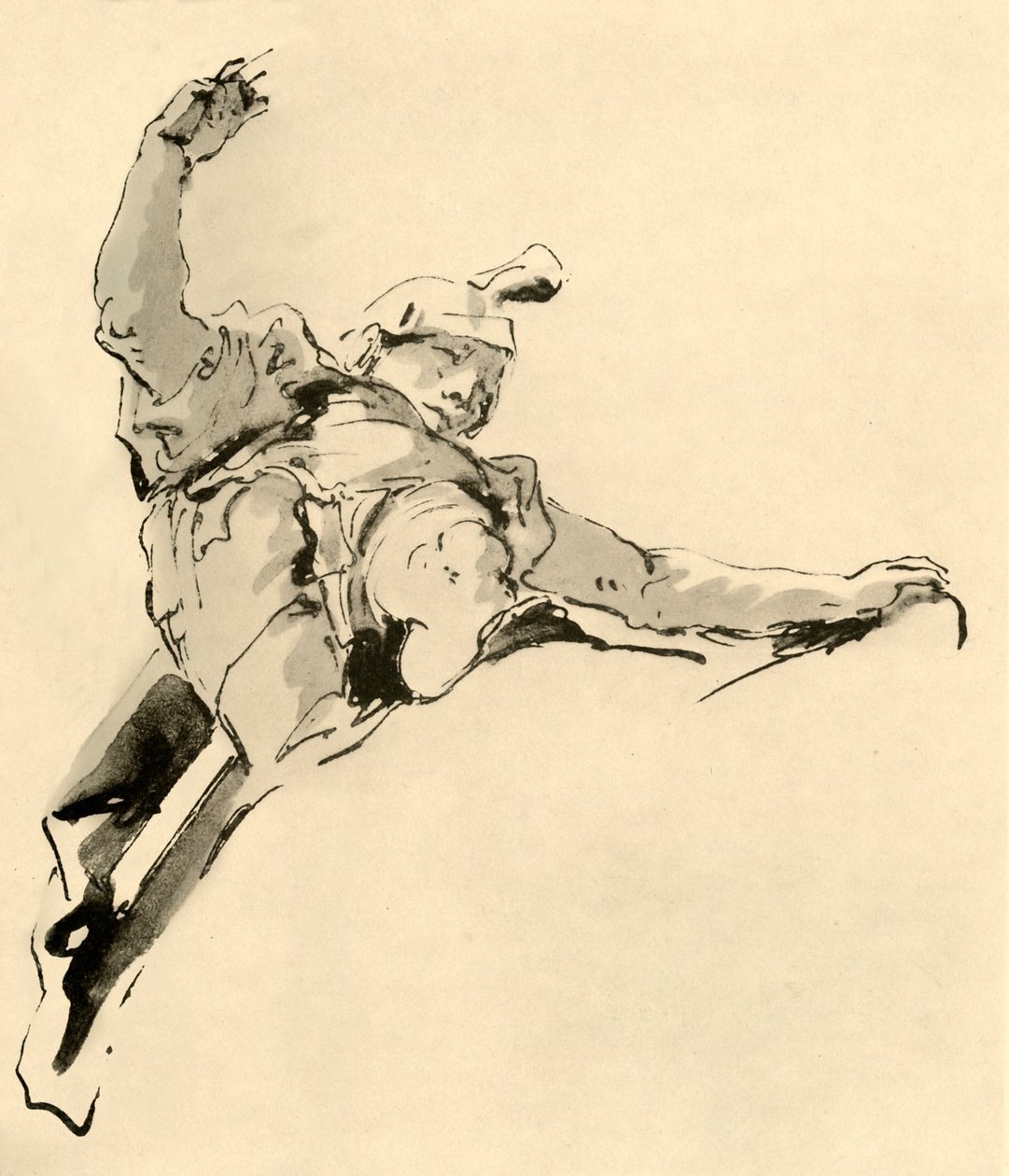 Guerrero de pie sobre nubes, mediados del siglo XVIII, 1928 de Giovanni Battista Tiepolo