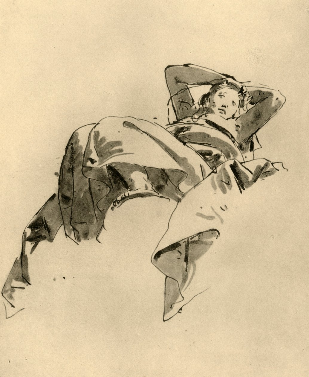 Mujer descansando, mediados del siglo XVIII, 1928 de Giovanni Battista Tiepolo