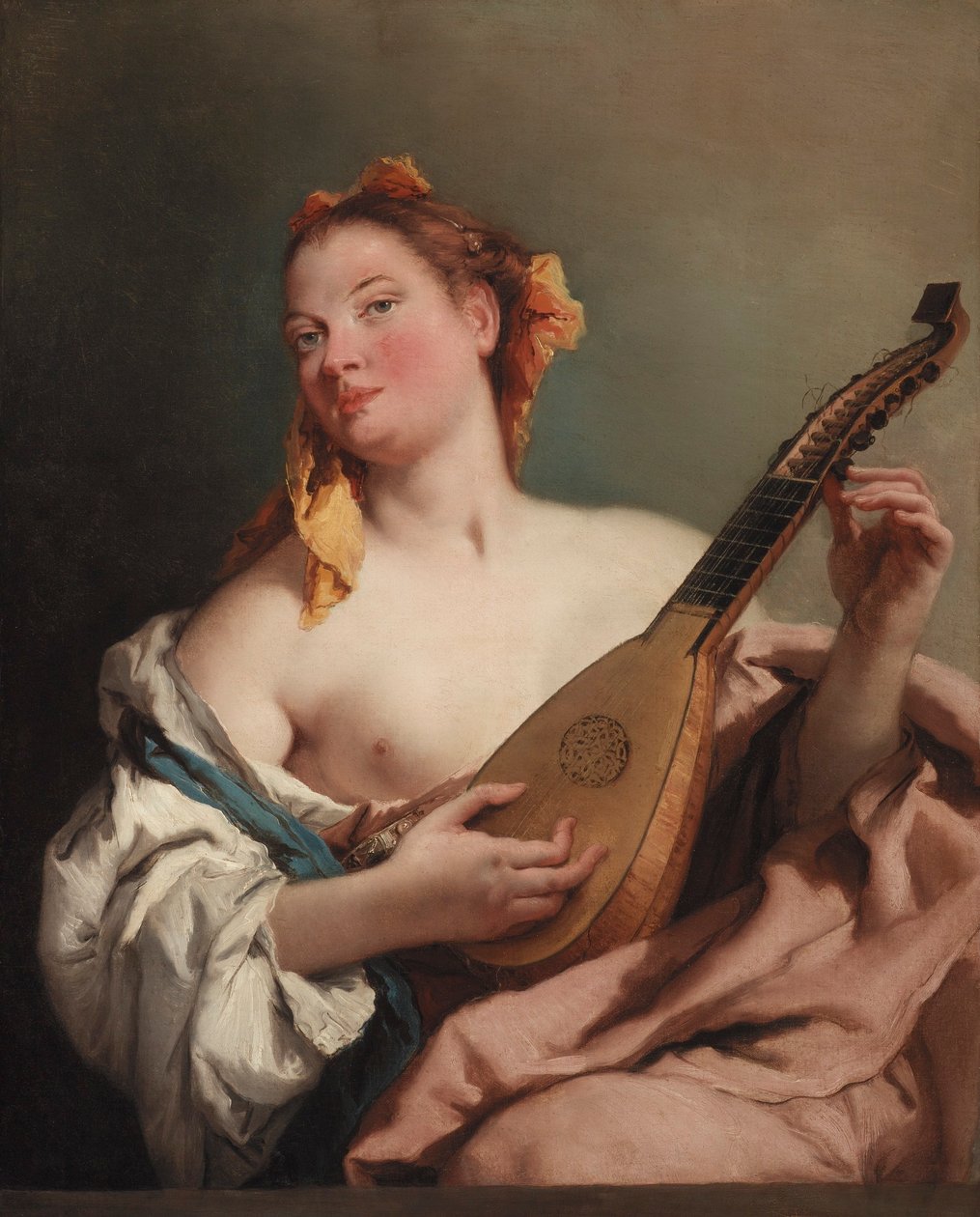 Mujer con mandolina de Giovanni Battista Tiepolo