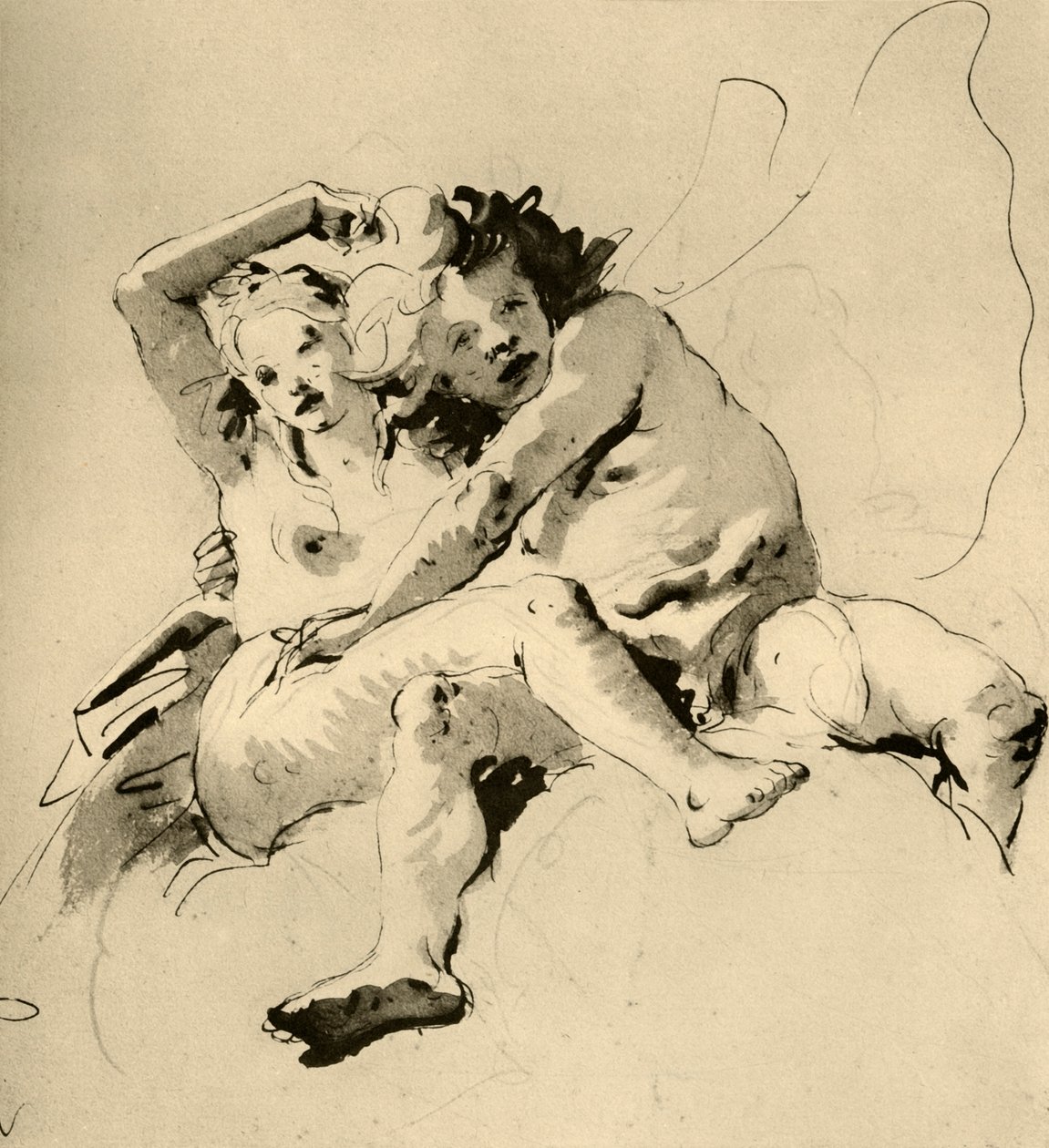 Céfiro y Flora, 1757, 1928 de Giovanni Battista Tiepolo