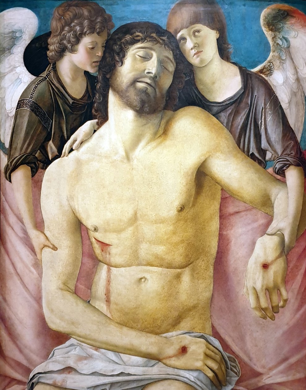 Alemán: Der tote Christus, von zwei Engeln gestützt El Cristo muerto, sostenido por dos ángeles de Giovanni Bellini