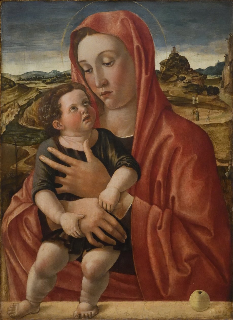 Alemán: Maria mit dem Kind, das auf einer Brüstung steht Madonna with Child de Giovanni Bellini