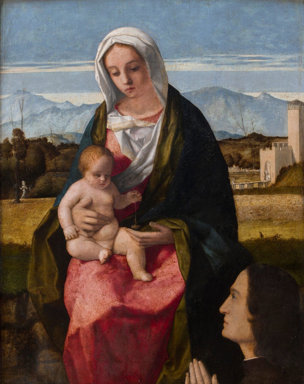 Virgen con el Niño y donante de Giovanni Bellini
