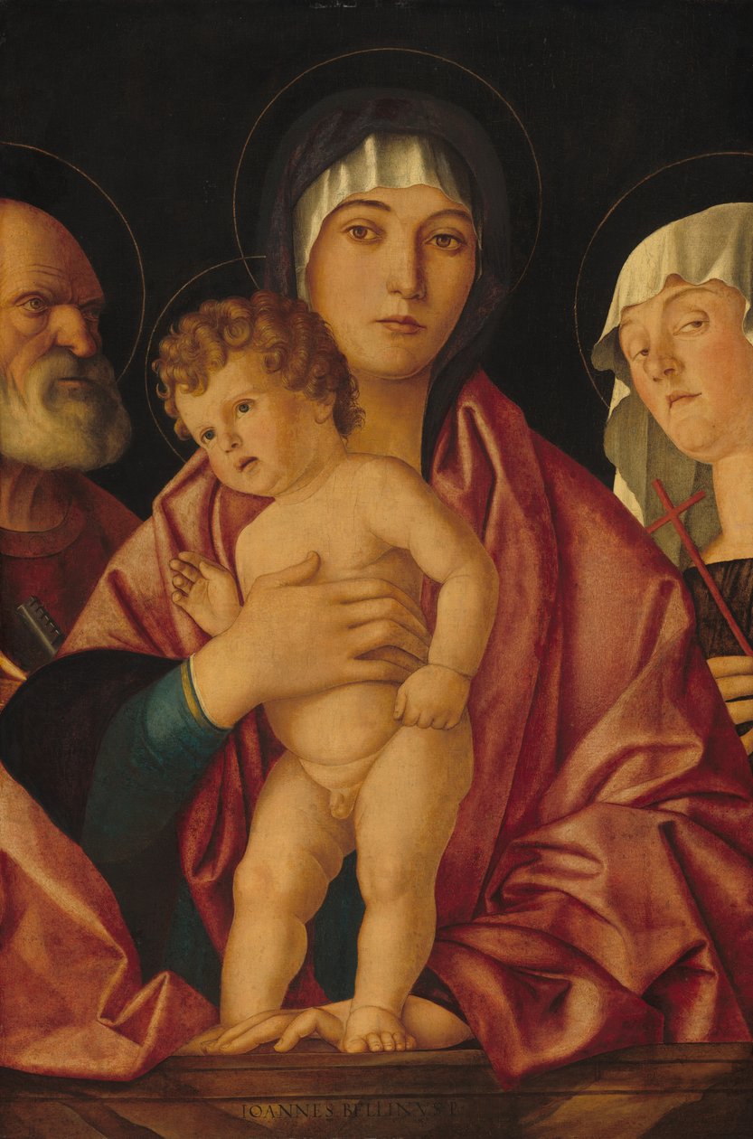 Madonna y el Niño con santos, c. 1490-1500 de Giovanni Bellini