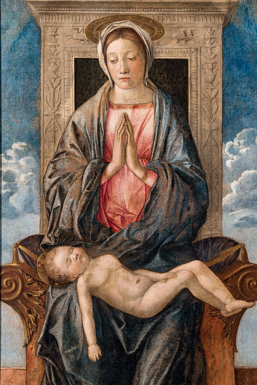 Madonna con bebé dormido, de Giovanni bellini, c.1470. de Giovanni Bellini