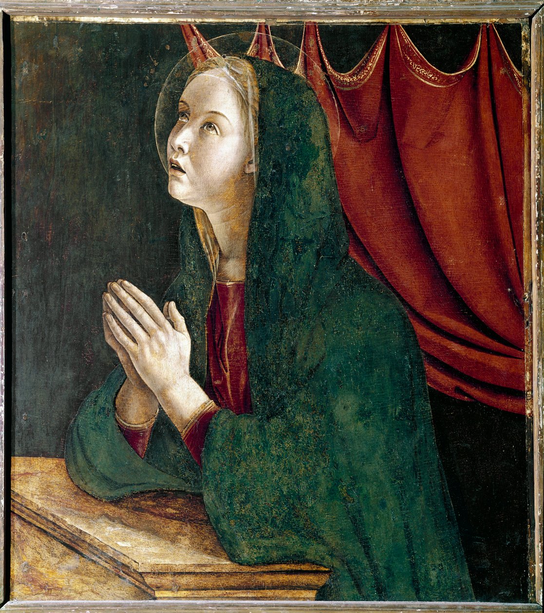Políptico de San Vicente Ferrer: Virgen de la Anunciación de Giovanni Bellini