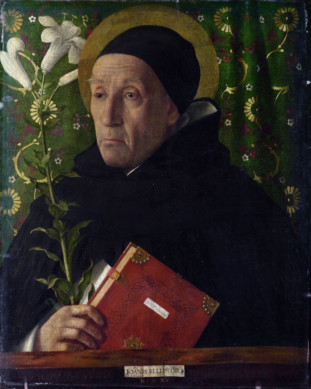 Retrato de Fra Teodoro de Urbino como San Domingo de Giovanni Bellini