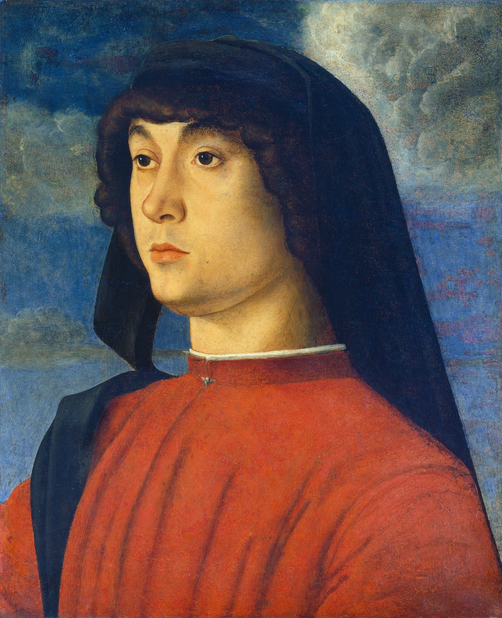 Retrato de un joven vestido de rojo de Giovanni Bellini
