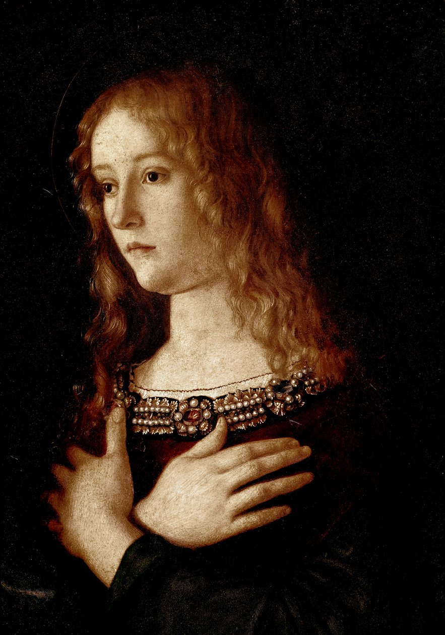 Virgen y Niño con Santa Catalina de Alejandría y Santa María Magdalena de Giovanni Bellini