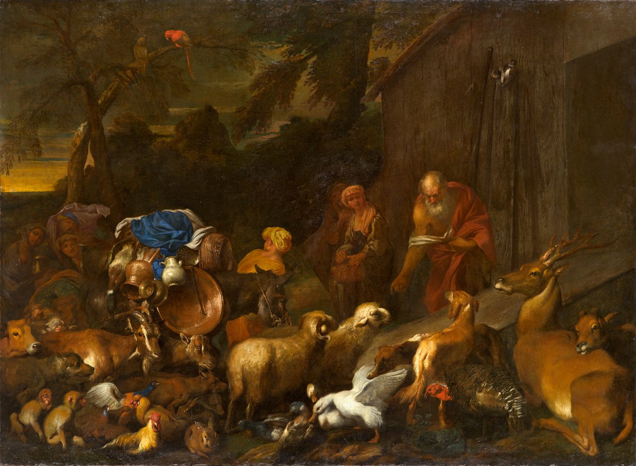 Noé y los Animales Entrando en el Arca, circa 1630-1632 de Giovanni Benedetto Castiglione