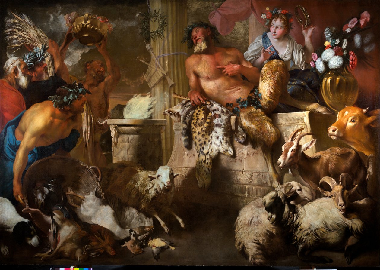 Sacrificio a Pan, c.1640 (óleo sobre lienzo) de Giovanni Benedetto (1609 64) Castiglione