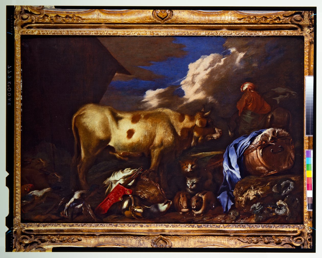 El Arca de Noé con animales de Giovanni Benedetto (1609-64) Castiglione