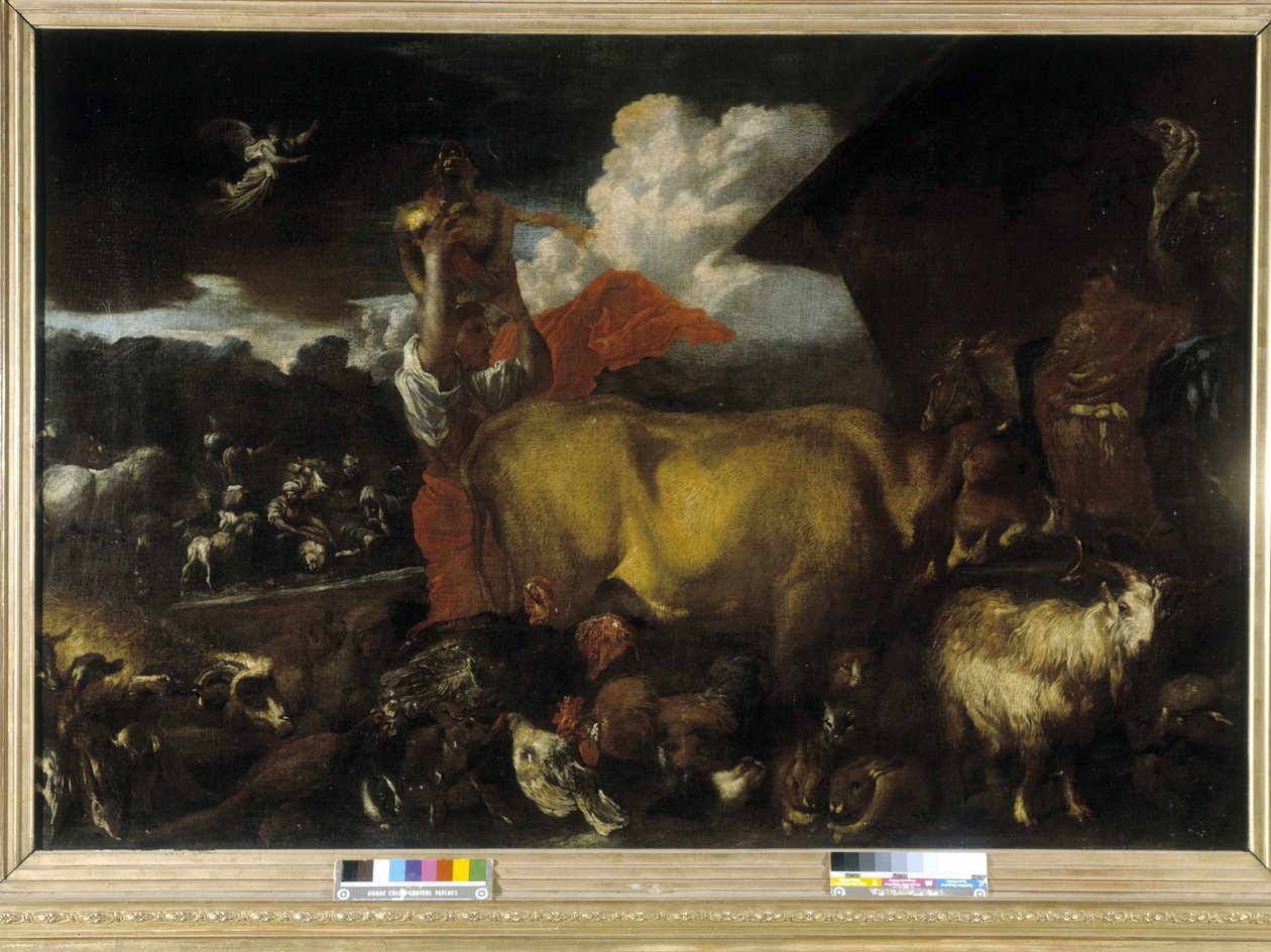 La entrada de los animales en el arca de Giovanni Benedetto Castiglione