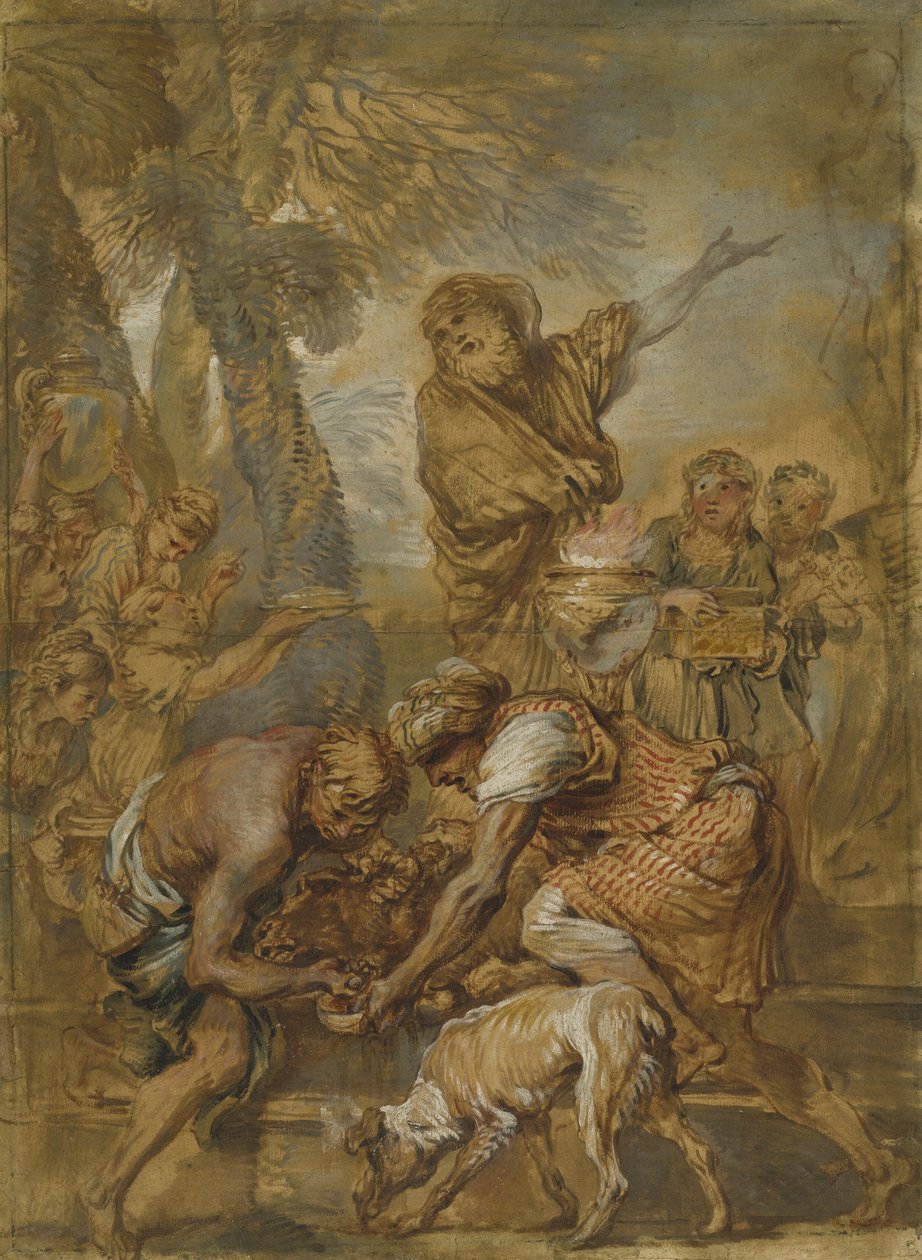 Un Sacrificio Pagano, c.1645-50 de Giovanni Benedetto Castiglione
