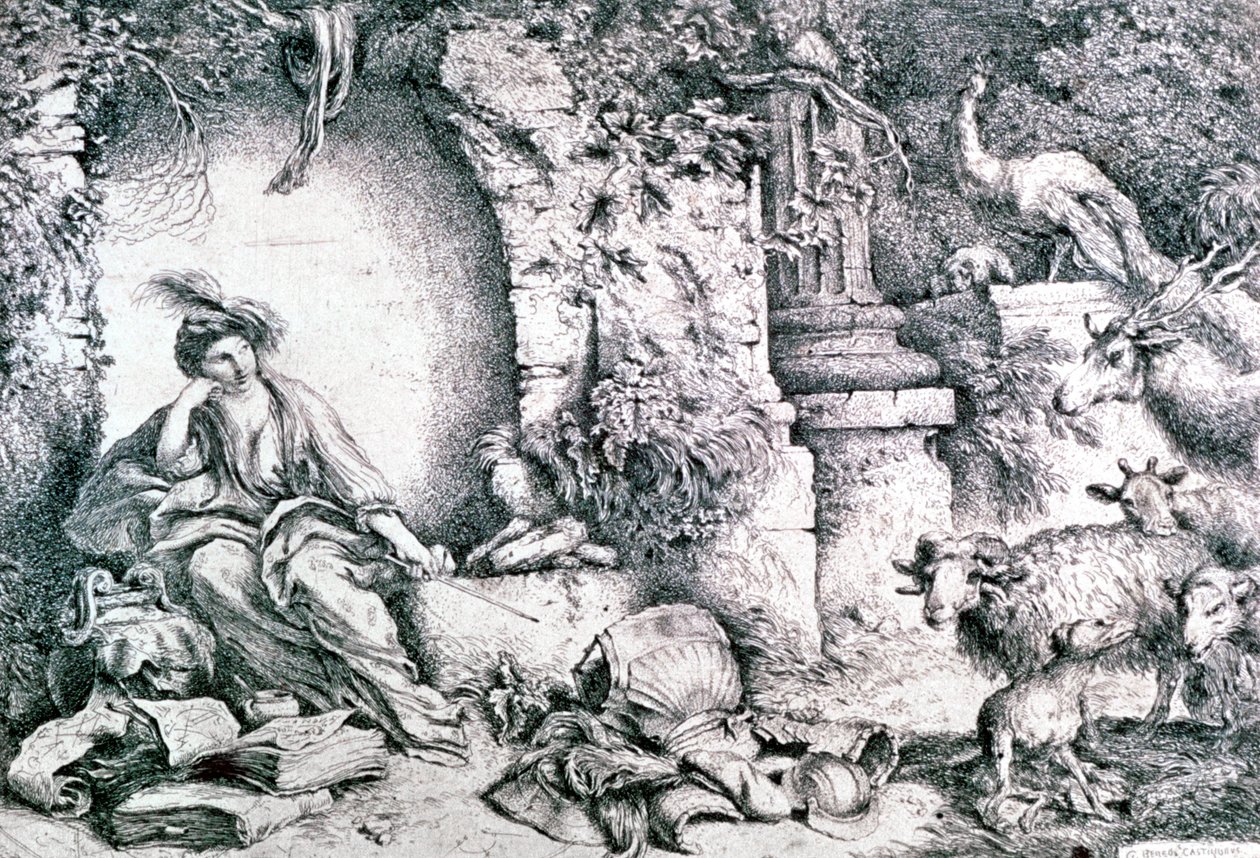 Circe Transformando a los Hombres de Ulises de Giovanni Benedetto Castiglione