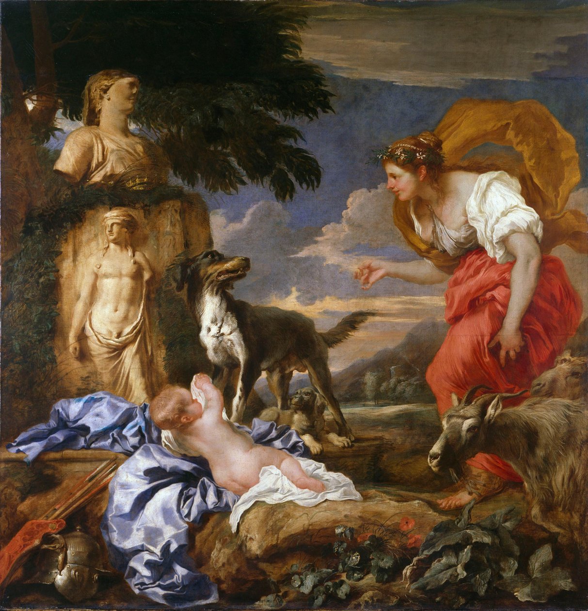 Cyrus mit der Frau des Hirten Spako de Giovanni Benedetto Castiglione