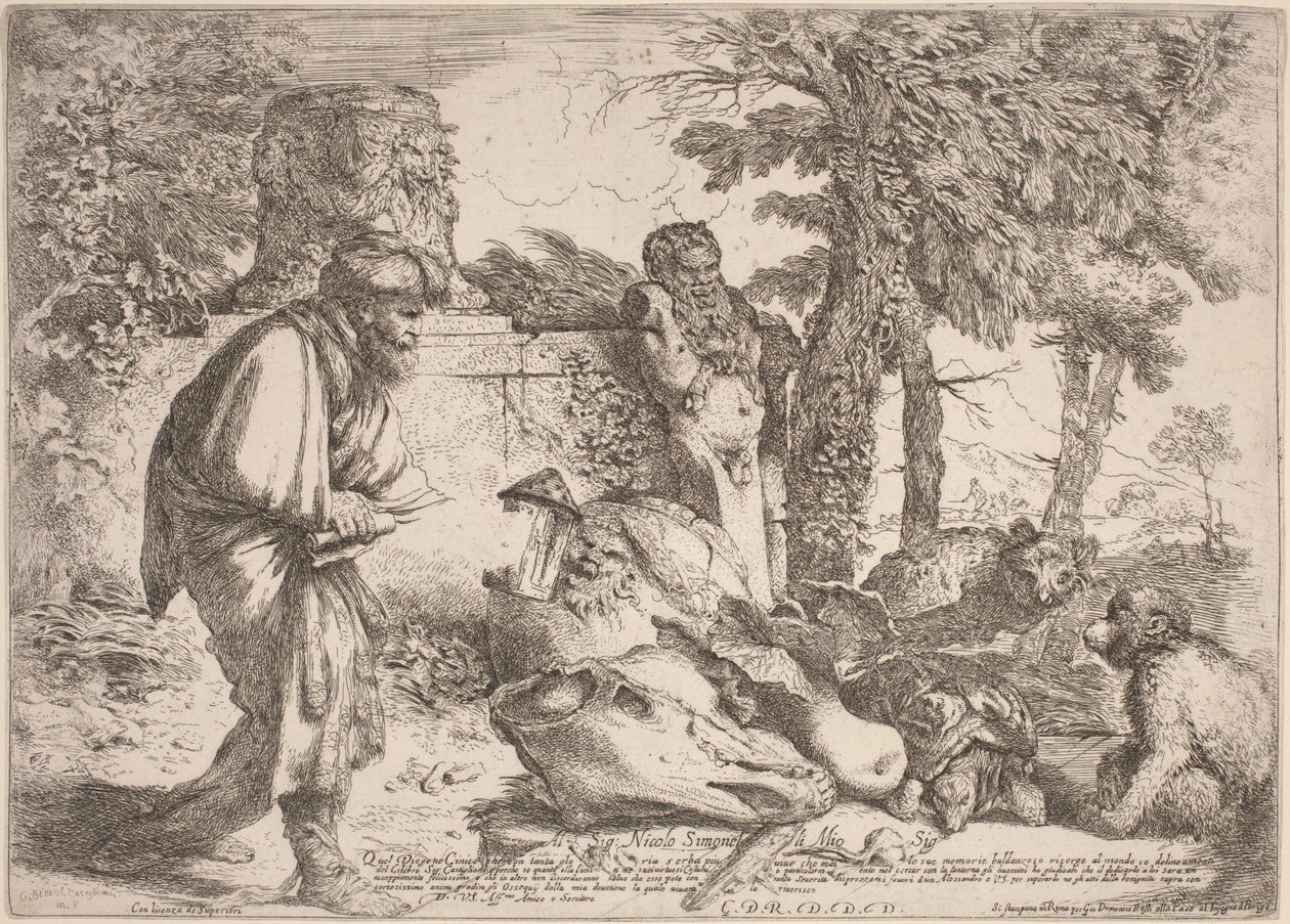 Diógenes buscando un hombre honesto de Giovanni Benedetto Castiglione