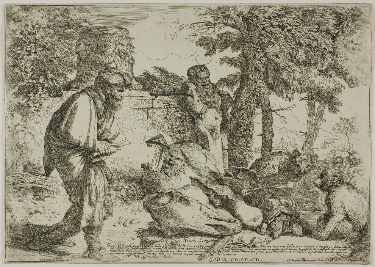 Diógenes buscando un hombre honesto de Giovanni Benedetto Castiglione