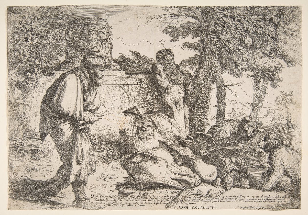 Diógenes buscando un hombre honesto, ca. 1645-47 de Giovanni Benedetto Castiglione