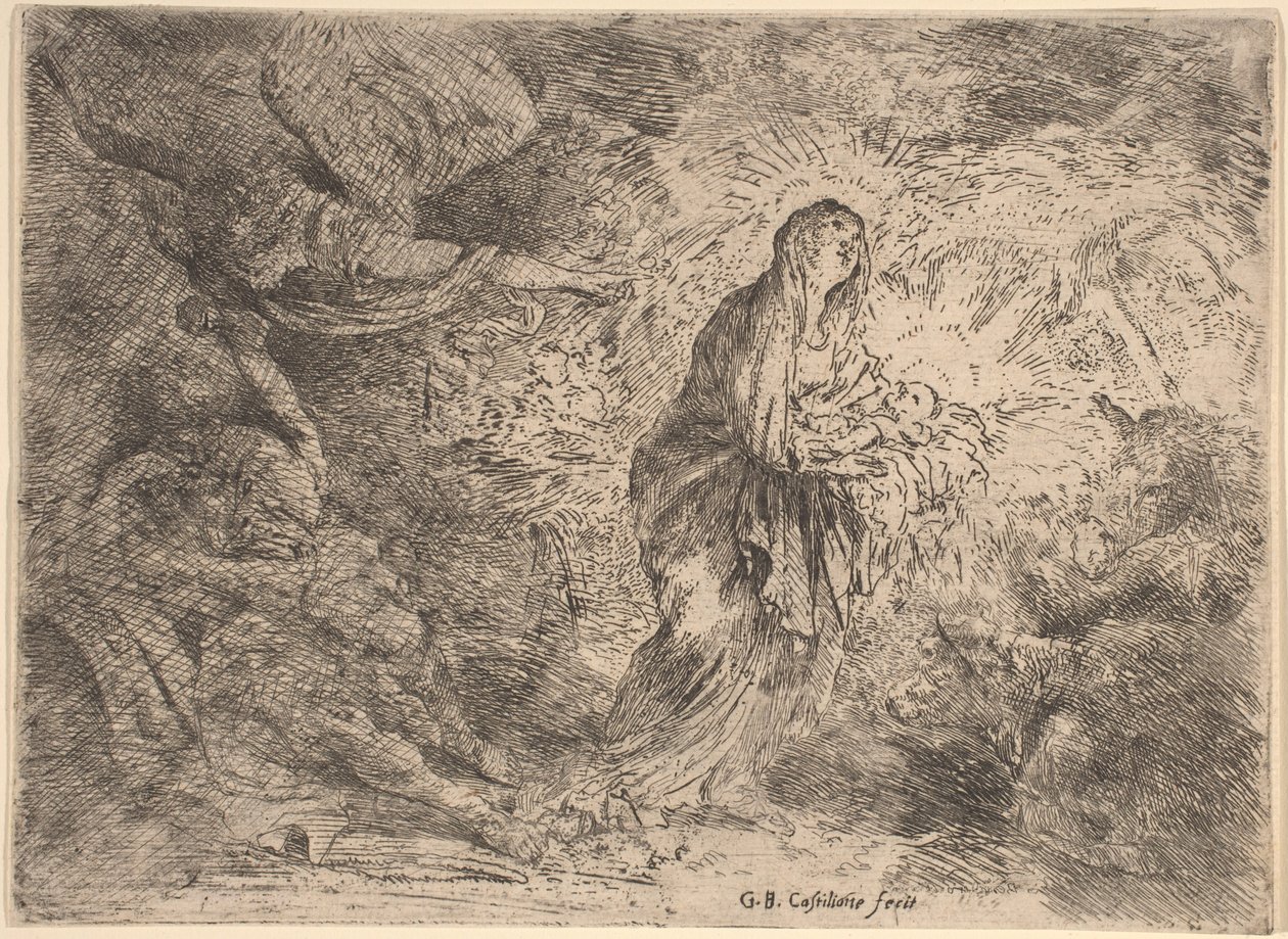 José Despertado por el Ángel de Giovanni Benedetto Castiglione