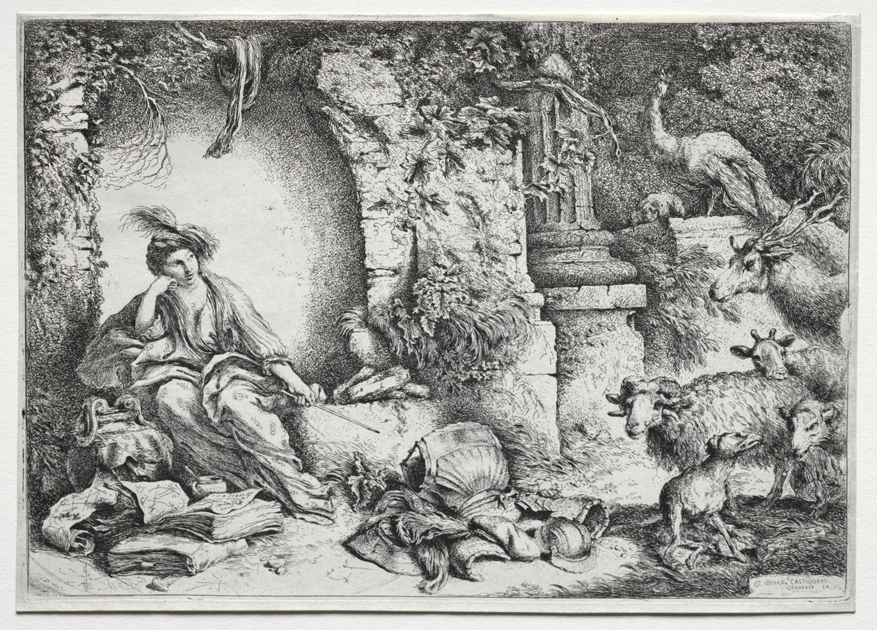 La Melancolía, c.1660-1665 de Giovanni Benedetto Castiglione