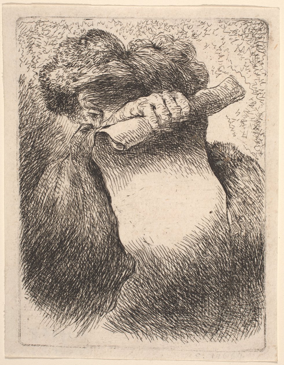 Hombre con un pergamino de Giovanni Benedetto Castiglione