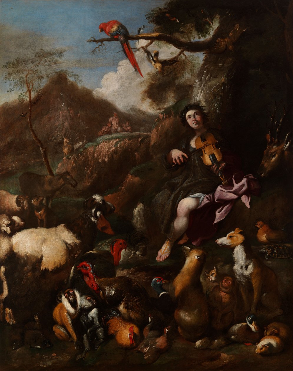 Orfeo cantando a los animales de Giovanni Benedetto Castiglione