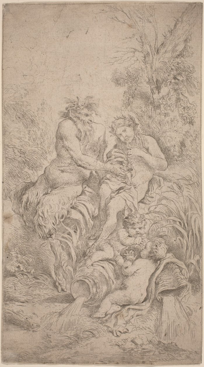 Pan y Olimpo de Giovanni Benedetto Castiglione