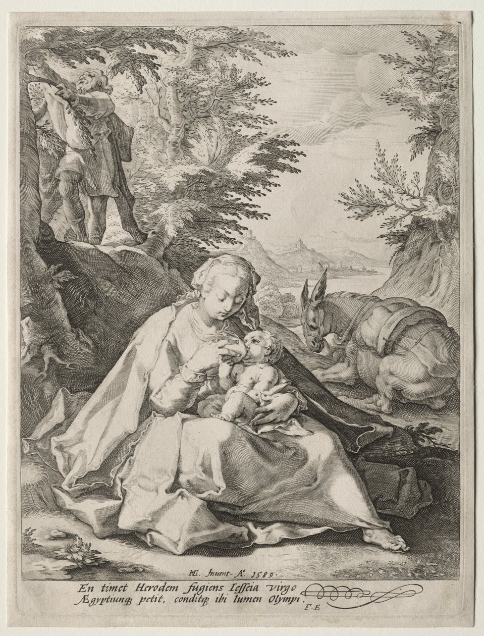 Rest on the Flight into Egypt de Giovanni Benedetto Castiglione