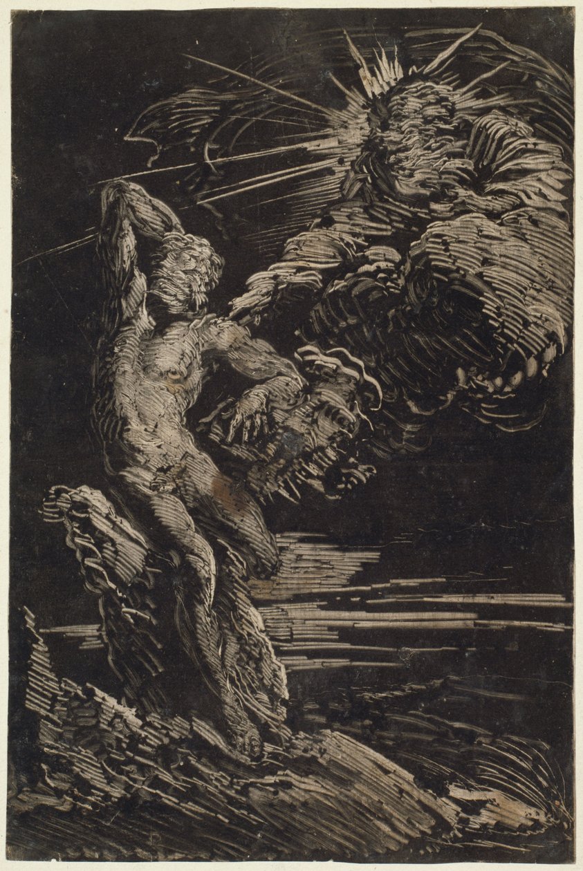 La creación de Adán de Giovanni Benedetto Castiglione