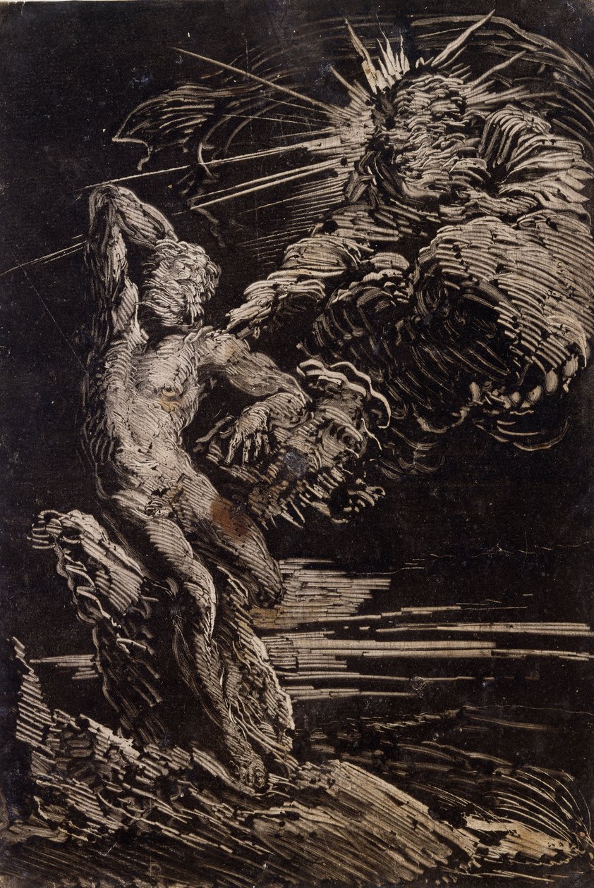 La creación de Adán, c. 1642 de Giovanni Benedetto Castiglione