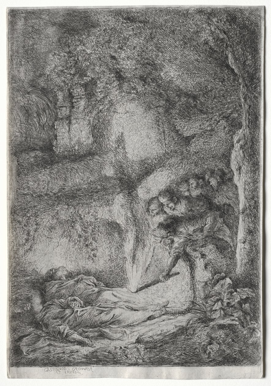The Discovery of the Bodies of Saints Peter and Paul de Giovanni Benedetto Castiglione