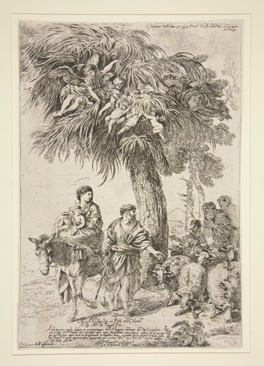 La huida a Egipto de Giovanni Benedetto Castiglione